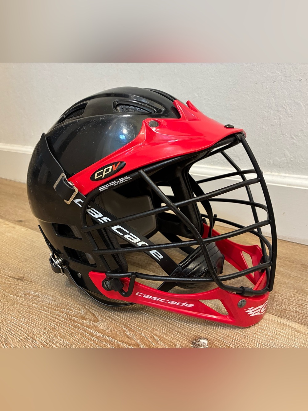 Cascade CPV Lacrosse Helmet Black Red S/M Cage Adult Youth